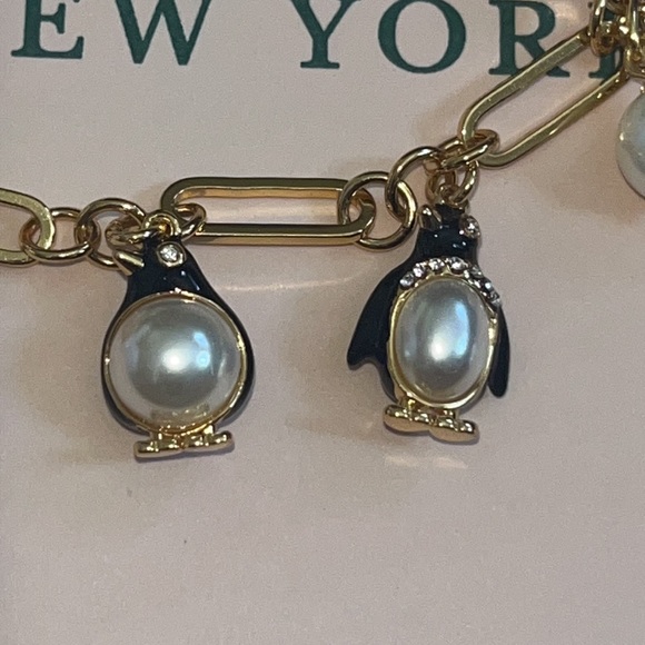 ♠️kate spade Arctic Friends Penguin Charm Bracelet, NWT - Picture 5 of 11